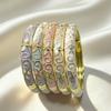 Traditional Floral Filigree Flower Bangle Enamel Women's Hand Bracelet  Jewelry Gifts