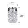 4Pcs Car Tire Valve Stems Cap Knurling Style Tire Valve Cap Aluminum Tire Wheel Stem Air Valve Cap Car Universal Accessories Valve Stems 1