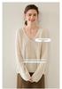 Women's Cashmere V-Neck Sweater - Autumn/Winter Knit, Loose-Fit, Slimming Korean Style Fashion