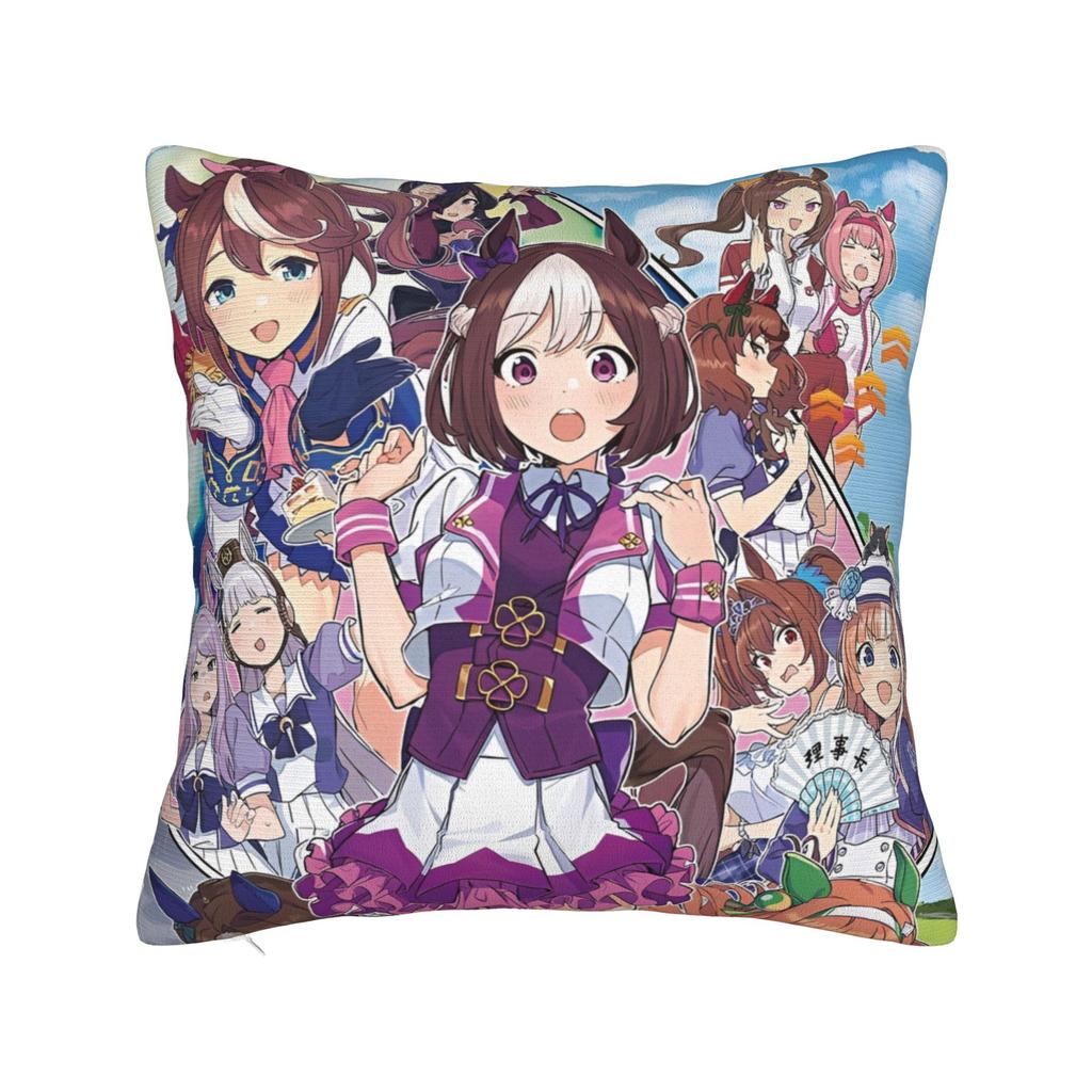 Decorative Pillowcase Umamusume Pretty Derby Anime Accessories Living Room  Throw Pillow Case Cover Square Multi Size