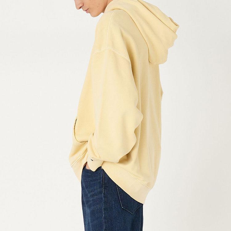 Levis Solid Color Loose Fit Drawstring Hoodie T-Shirt Men Tops Yellow A0747-0029
