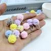 10Pcs 1:12 Dollhouse Mini Bath Ball Bath Sponge Ball Dollhouse Bathroom Furniture Decoration Dolls House Diy Scene Decor