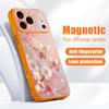 Magnetic For Magsafe Case For iPhone 17 Pro Max Dream Butterfly Floral Pattern Skin Feeling Cover For iPhone 16 15 14 13 Pro Max