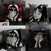 T-Tomie Junjiitoess Comic Cushion Cover Natural Linen Organic Fabric Double-Sided Printing Sofa Home Decor Gift Pillow Case