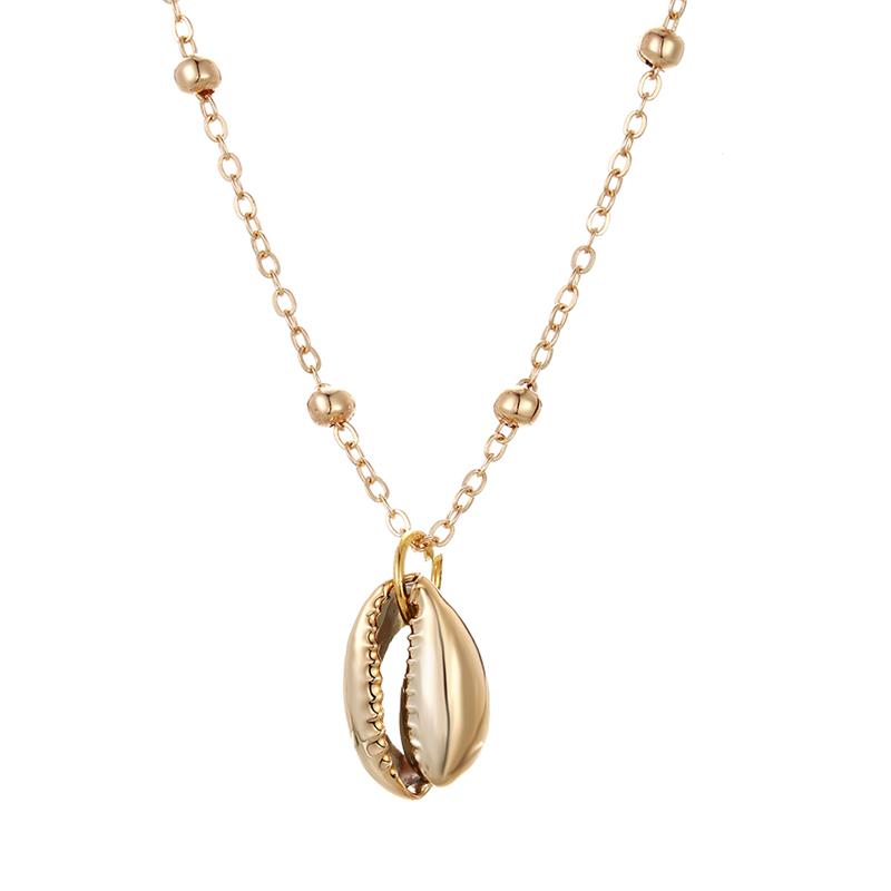 32 Styles Charm Boho Natural Shells Necklaces Scallop Pendant Necklace For Women Gifts Chain Style Alloy Seashell Summer Jewelry