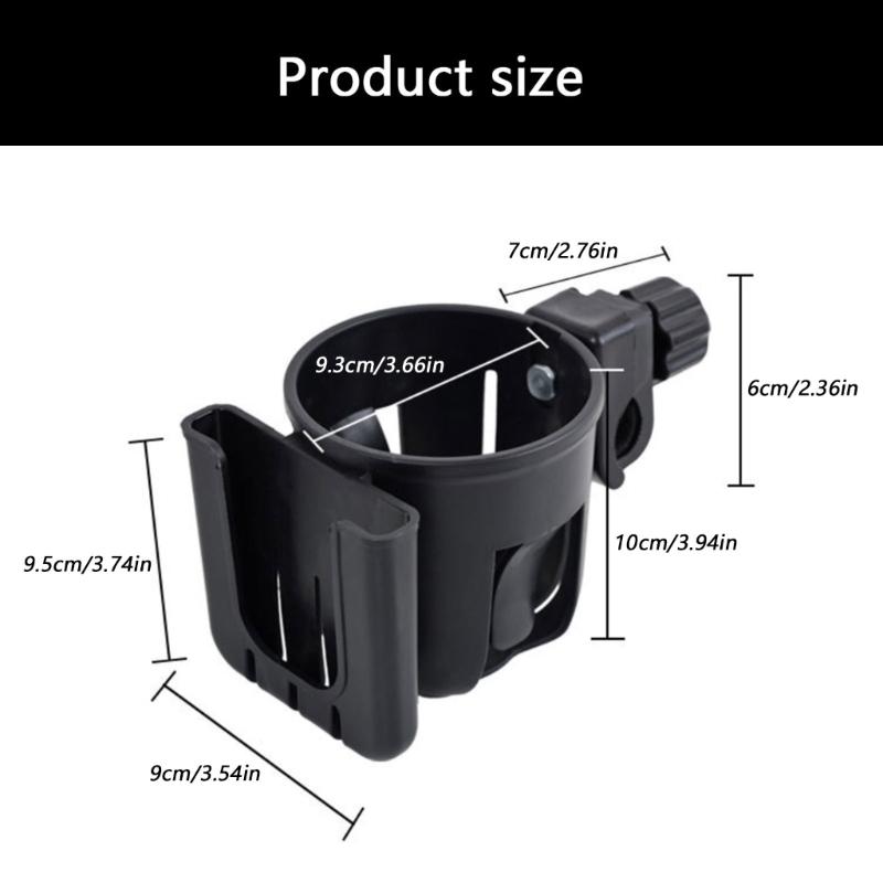 Standard Baby Strollers Cup Holders With 360 Degree Rotating For Bottles And Water Cups On Bicycles And Electric Bikes