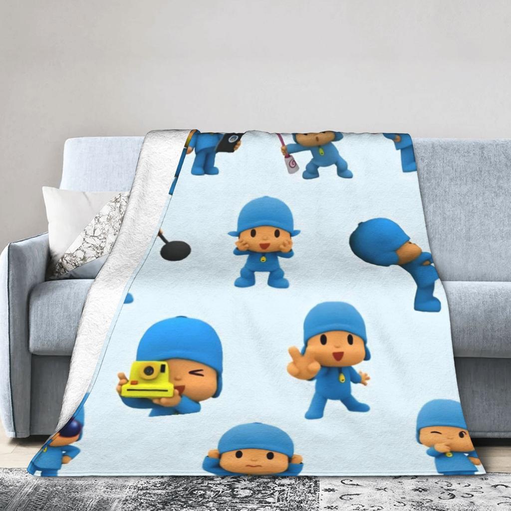 P-POCOYO Elly Coperta in Peluche Bambino Coperta Plaid in Flanella per Divano Poltrona Divano Letto Calda Morbida Personalizzata Fai da Te Qualità Copriletto