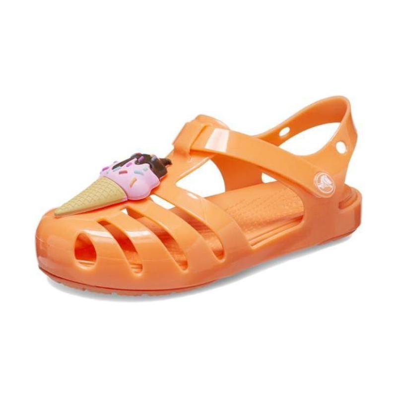 Crocs Comfortable Breathable Children's Sandals Persimmon Orange Children's Model