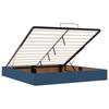 Ottoman Bed with Mattress and Headboard Blue 200 X 200 Cm Fabric