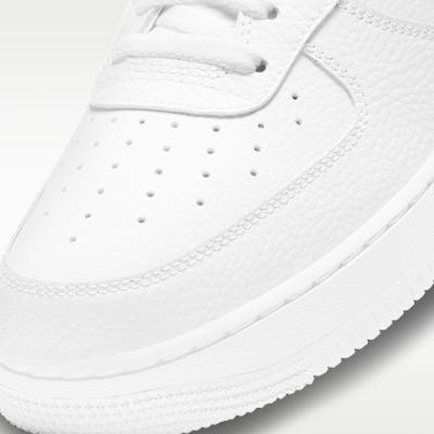 Nike Air Force 1 Low '07 White Black Pebbled Leather