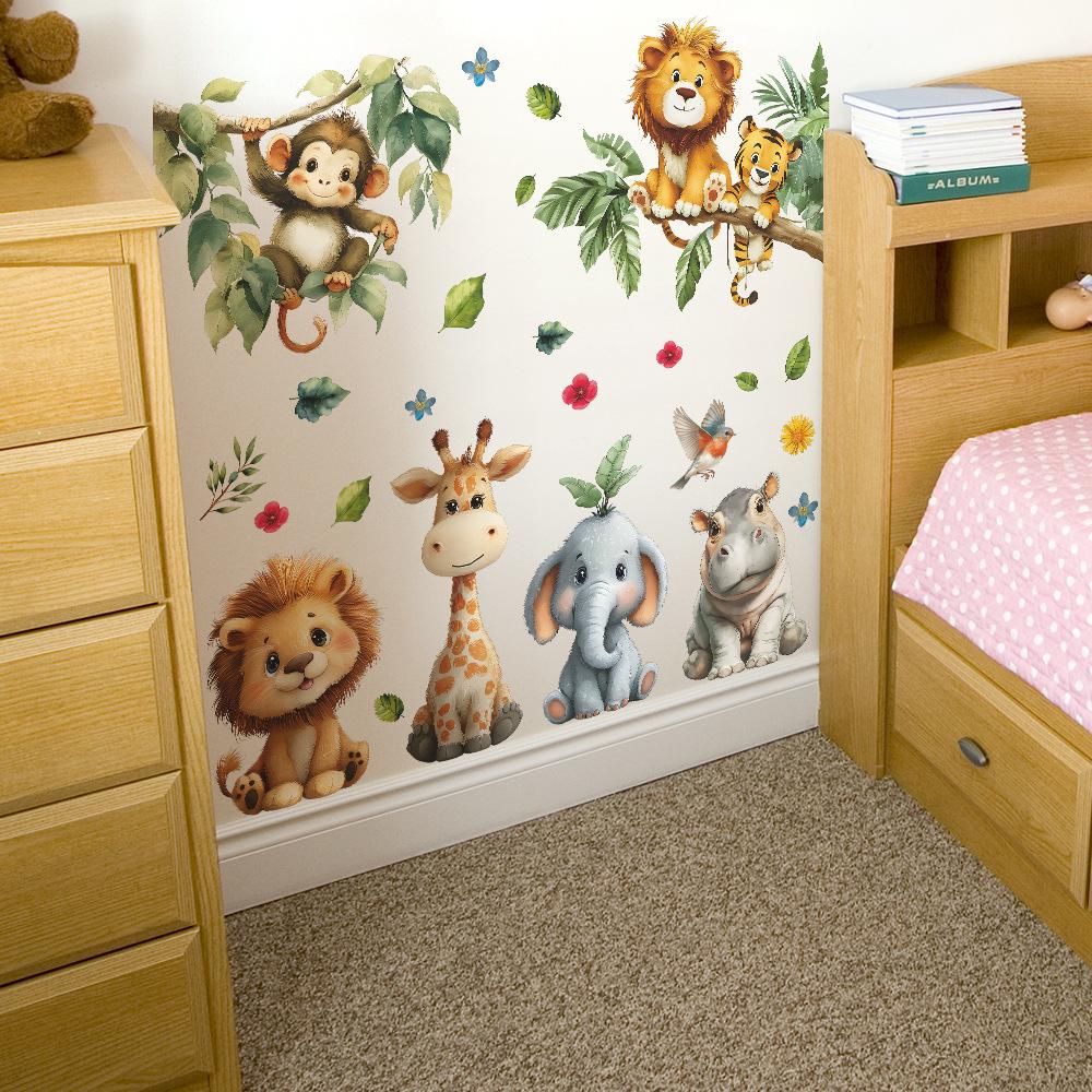 Decorative Stickers for The Bedroom and Dormitory Walls of The Little Animals In The Cartoon Forest