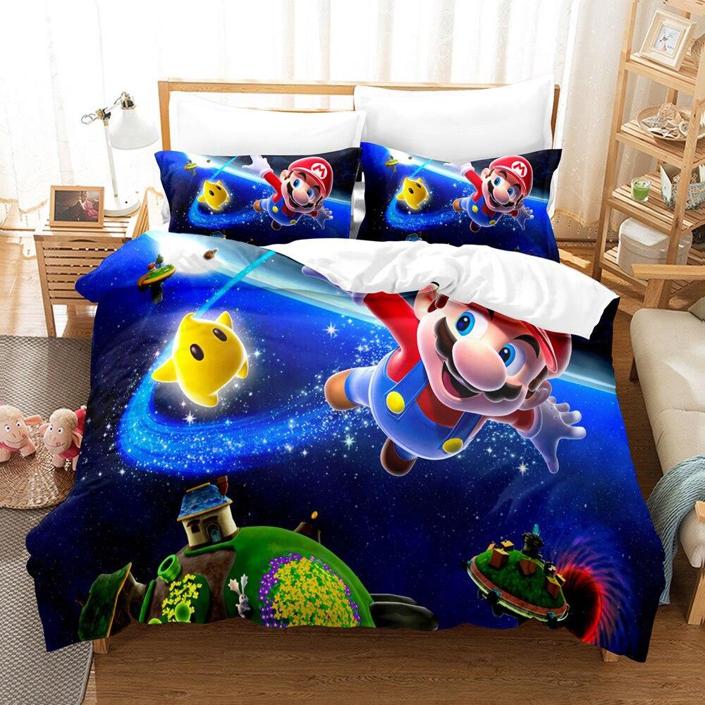Digital 3D Printing Three-Piece Bedding Quilt Cover Pillowcase Home Textile