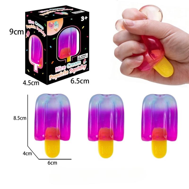 Random Color Needoh Nice-Sicle Popsicle Sensory Squeeze Toy Super Solid Squish Stress Relief For Kids Adults Summer Easter Gift