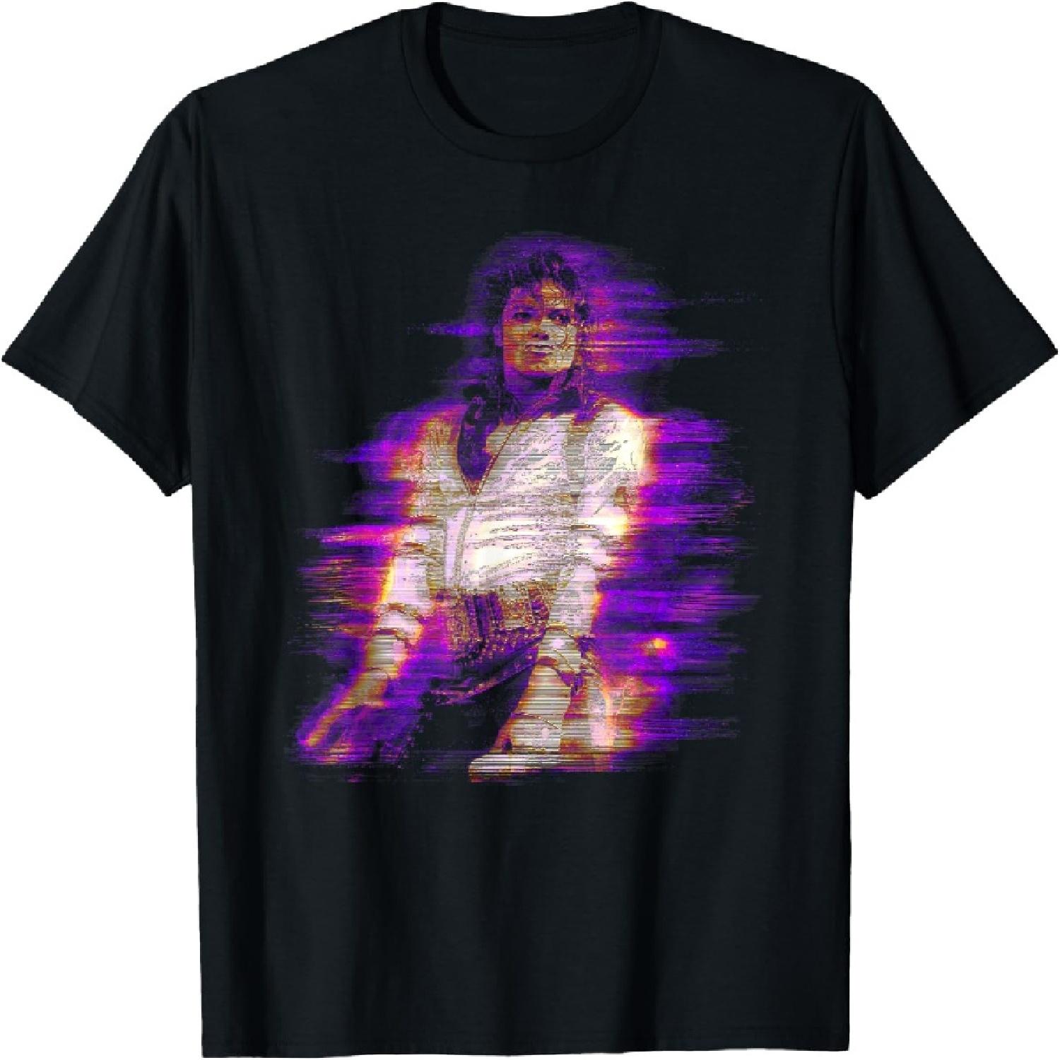 

Michael Jackson Bad World Tour 1988 Purple Flare T-Shirt XXXXXL чёрный