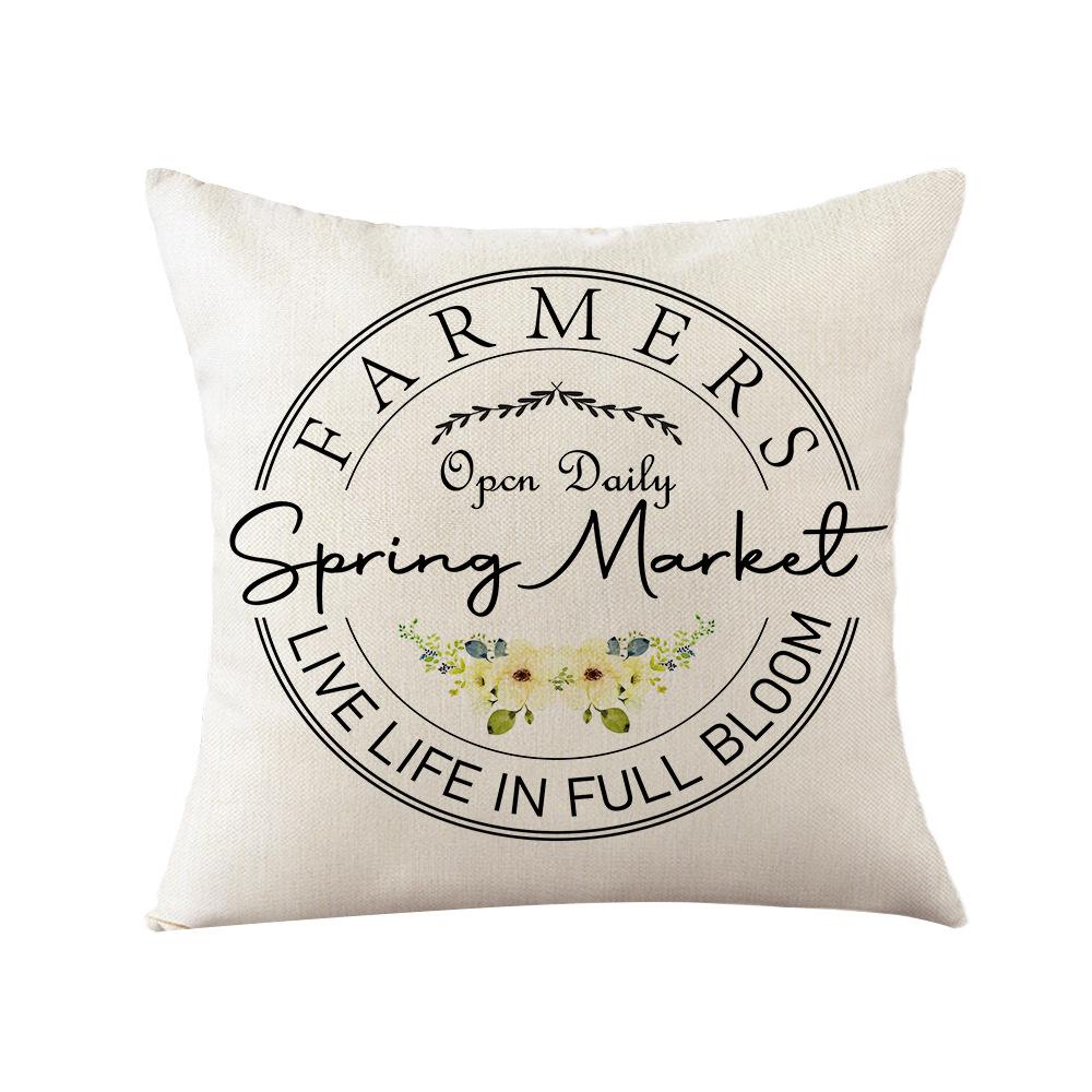 Aquarell Frühlings Kissenbezug Nordische Blume Heim Kissenbezug Polyester Schlafzimmer Sofa Kissenbezug