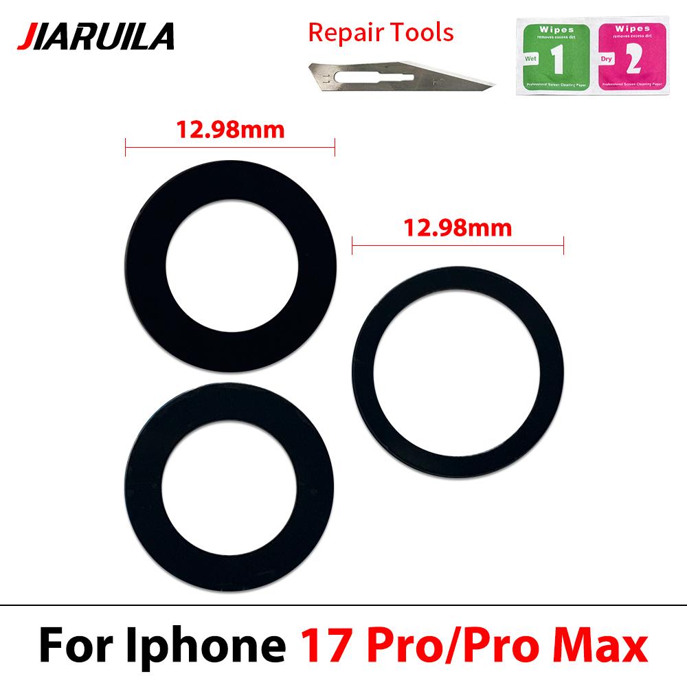 11Pcs, Camera Glass Lens Back Rear Camera Glass Lens with Glue Parts For iPhone 17 Pro Max 17 Pro 17 Air Back Camera Lens