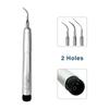 Niceden Dental Ultrasonic Air Scaler with 3 Tips Scaling Handpiece Frequency Pneumatic Scaler 2/4 Holes