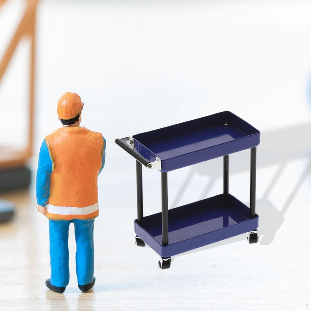 RC Tools Trolley Cars Accessory Toys Tool Rack Cart Double Layer for Vehicle Maintenance Scene Car