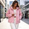 Neue Damen Kapuzen-Reißverschlussjacke für Herbst Winter Freizeit-Oberbekleidung