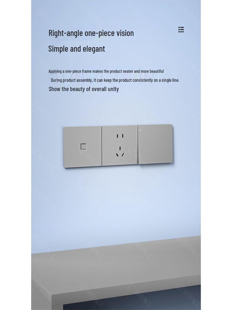 Bardzo cienki Typ 86 Jasnoszary 16A Pojedynczy Gang Podwójny/Wielokrotny Wyłącznik Gniazdo