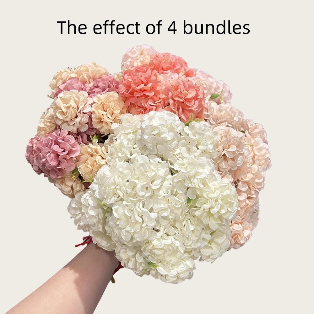 27Heads 30cm Artificial Hydrangea Bouquets Fake Flowers Bridal Bridesmaid Holding Flowers Photograph Props Wedding Party Garden Home Decoration