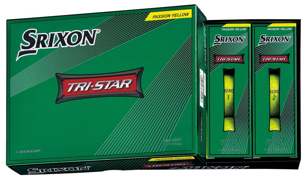 DUNLOP Golf Ball SRIXON 2022 Model 1 Dozen Passion Yellow TRI-STAR (12 Pieces)