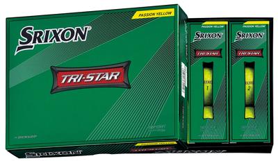 DUNLOP Bola de golfe SRIXON 2022 modelo 1 dúzia amarelo paixão TRI-STAR (12 peças)