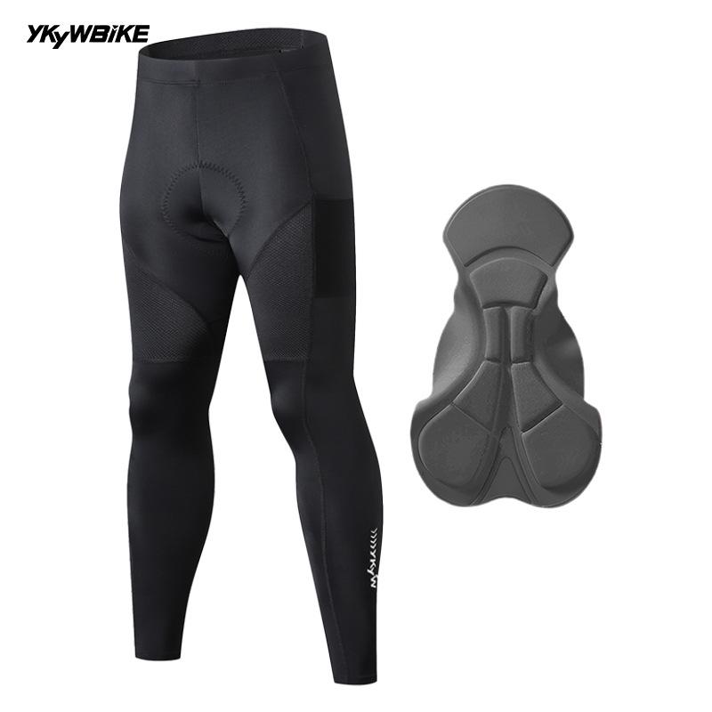 

YKYWBIKE Men s High-Waisted Breathable Cycling Pants with Double Side Pockets Small