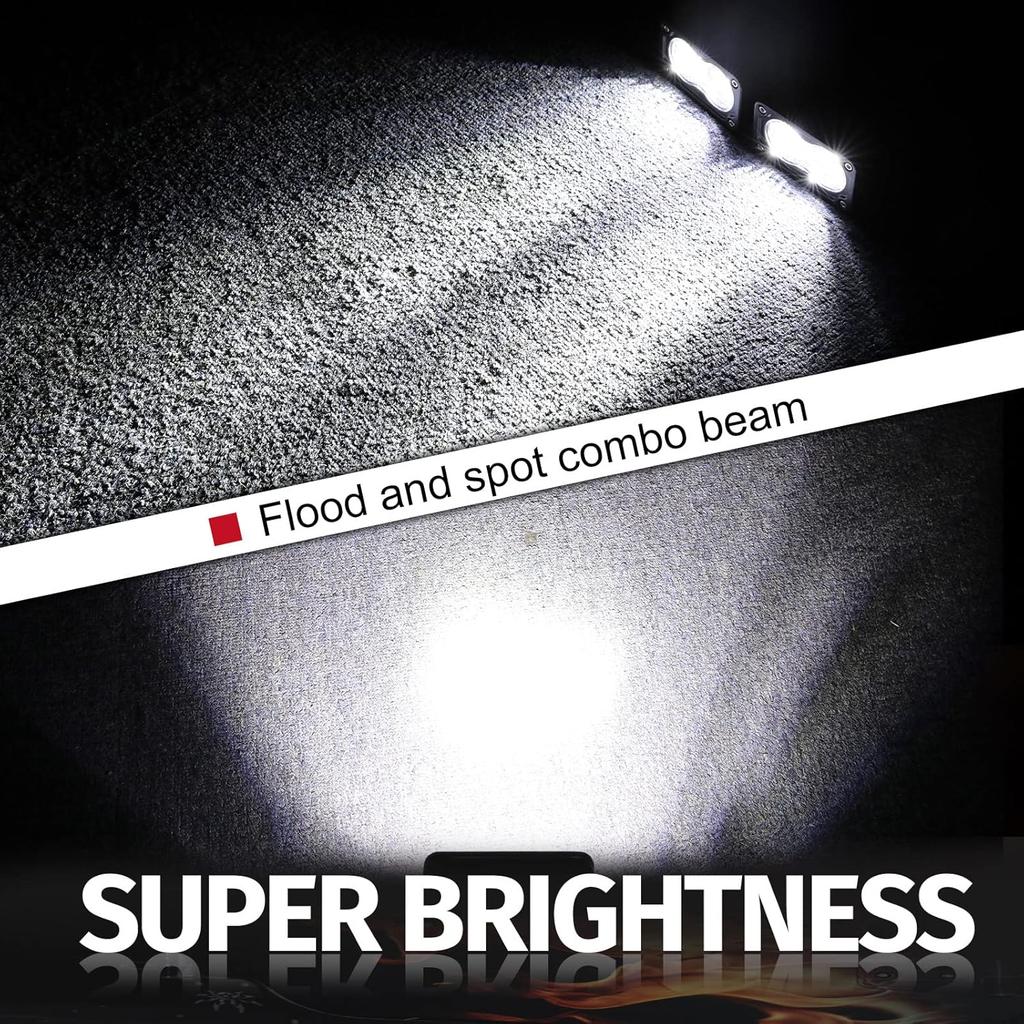 3 Inch Driving Lights 2Pcs 40W LED Pod Light Off Road Spot Light Bar Super Bright Work Flood Light Cube Combo LED Bumper Lights Fog Light For Truck