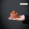 Creative Purple Clay Tea Pet Handmade Sculpture Crafts Chinese Tea Set Character Decoration Accessories