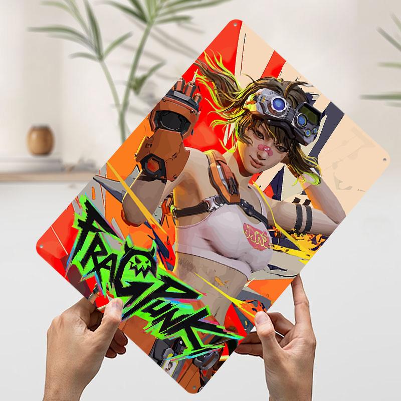 FragPunk Game Character Art Tin Plaque Poster Customized Wall Art Retro Vintage Metal Signs for Man Cave Office Decoration Room 7.9x11.8In(20x30cm)