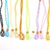 Retro Style Net Bag Necklace Adjustable Net Bag Crystal Stone Pendant Necklace  Gifts