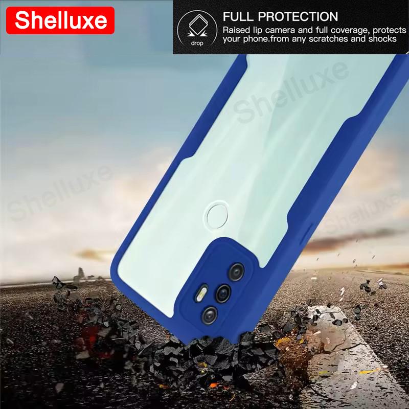360 Ganzkörper Vorderseite+Rückseite Klare Hülle Shelluxe Für OPPO A53 A53s A33 A32 OppoA53 OppoA53s 2020 Silikon Doppelseitige Handyhülle