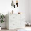 VidaXL Buffet White 99x39x73 Cm Steel, Cabinet, Cupboard, Highboard, Sideboard, Storage Cabinet, Organizer 841798