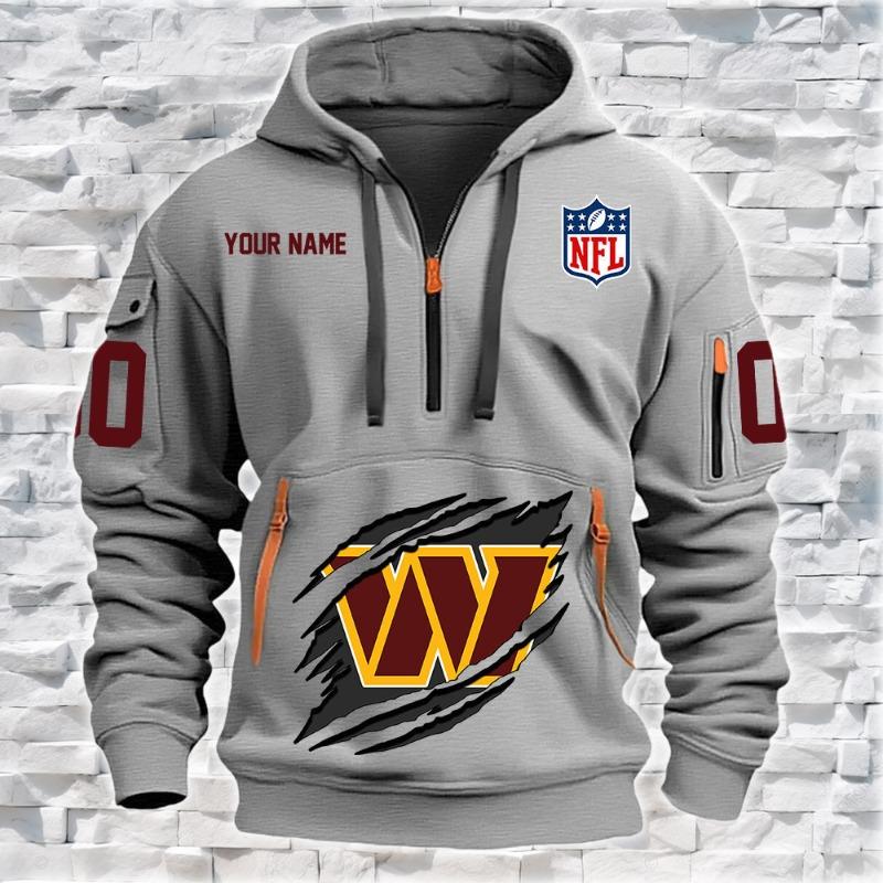 Frühling Herbst Herren Kapuzenpullover Reißverschluss Multi Pocket Besticktes Abzeichen Kapuzenpullover Sport und Freizeit Sweatshirt Kapuzenpullover & Sweatshirts (Herren)