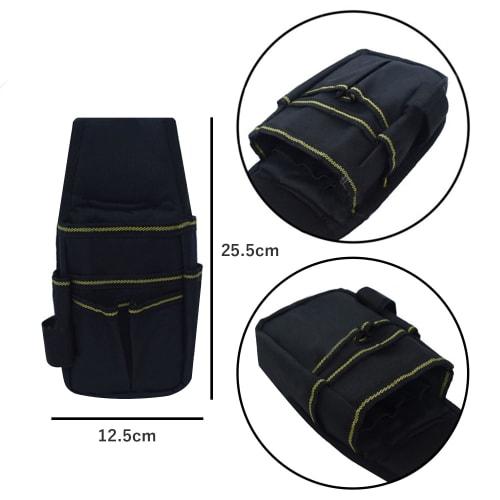 SINGERTOP Tool Bag, Waist Bag, Tool and Accessory Organizer, Detachable Tool Holder, Multi-Function Pockets, Compact Design, Carabiner Hook, Belt Incl