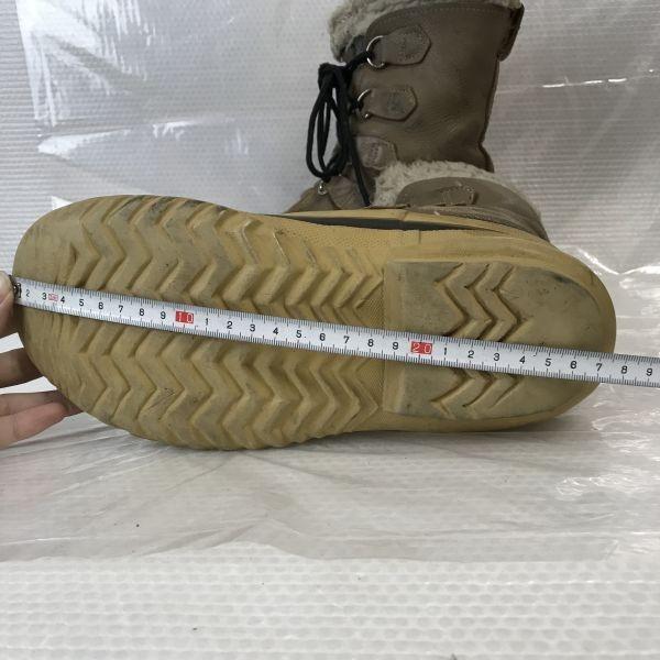 80s-90s Canada Made/SOREL/Leather Snow Boots/24.0-25.0/Brown/With Inner Lining/Waterproof/Caribou(USED)