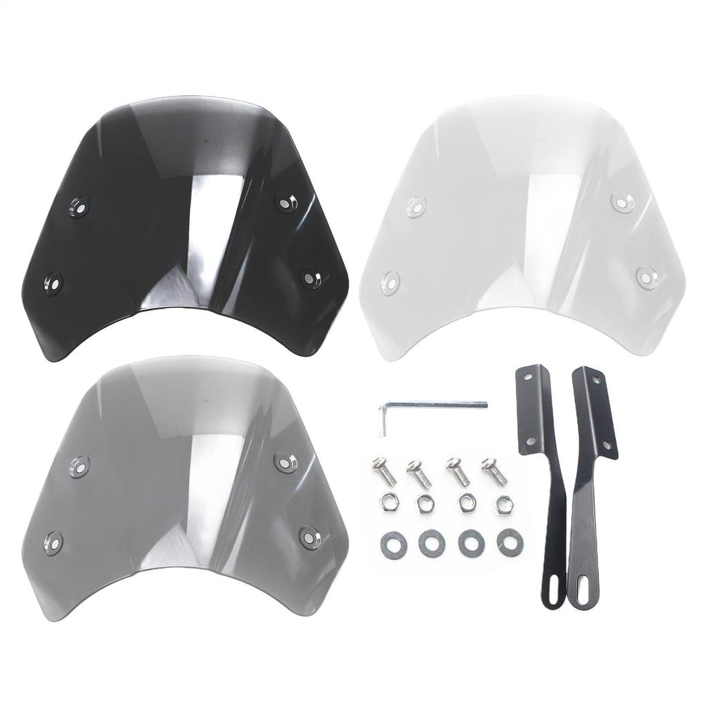 1PC Motorcycle Windshield Windscreen Wind Deflector Round Headlight Streamlined Aerodynamic Console Extension for Riding Highway