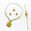 Arabian Fashion Jewelry Four-piece Dubai Indian Ladies Necklace Bracelet Earrings Ring Jewelry Set2026