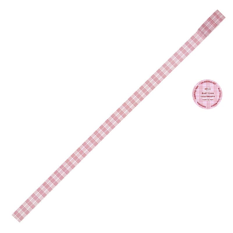 15mm * 2m Crimson Prologue Series Kawaii Red Small Pattern Sparkling Sand Washi Tape Creative Handbook Scrapbooking Material 15mm X 2m Washi
