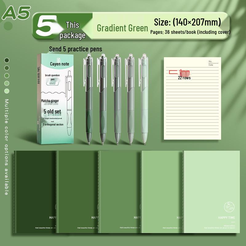 B5 Gradient Color Softcover Notebook for Junior and High School Students