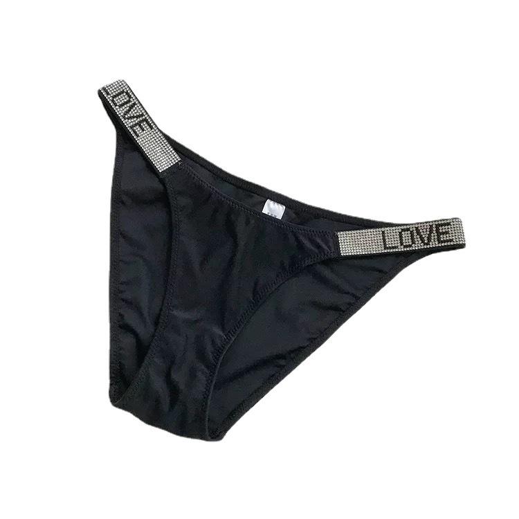 Shiny Rhinestone Low Waist Hip-Lifting Triangle Panties for a Sexy, Adorable Look