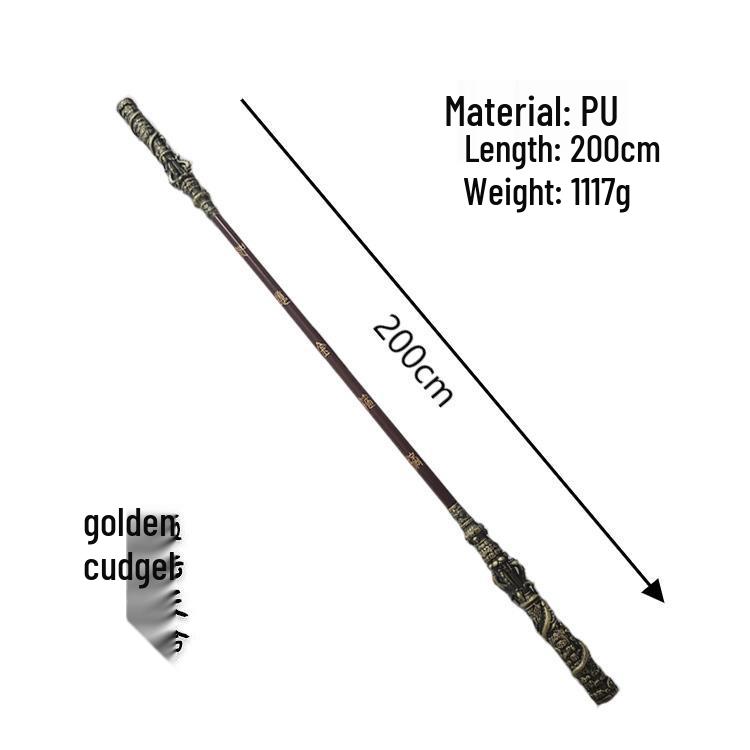 Black Myth: Wukong Figurine with Golden Cudgel - 1 Meter PU Craft Ornament