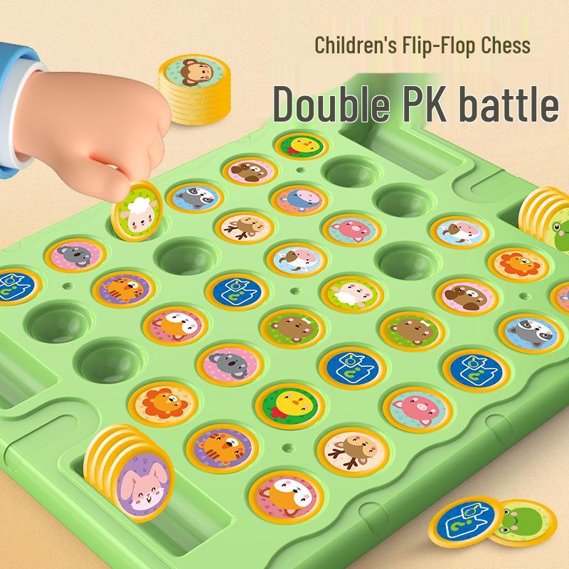 Kids' Animal Flip Chess: Double Battle Puzzle Game for Observation and Concentration Training