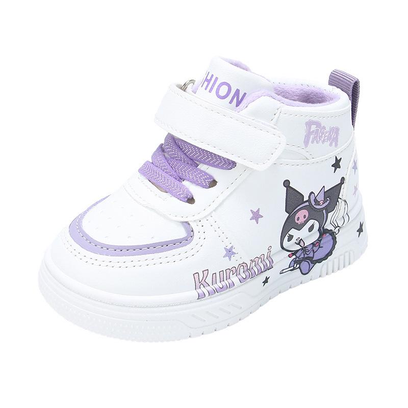 2025 Kinder High-Top Sportschuhe: Herbst/Winter Stil für Jungen, Cartoon-Leder für Mädchen, Bequeme Freizeitsneaker mit weicher Sohle