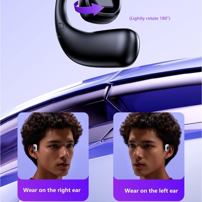 T30pro Rotatable Bluetooth-compatible Mono Headsets With LED Power Display For Long Calls And Outdoor Sports