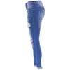 2024 Women's Cropped Jeans with Fashionable Holes and Irregular Pants