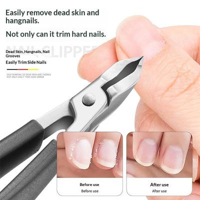 Otwierane Skośne Obcinaczki do Paznokci Przeciw Rozpryskiwaniu Ostro zakończone Obcinaczki do Zanokcic Przenośny Trymer do Paznokci u Stóp Narzędzia do Manicure