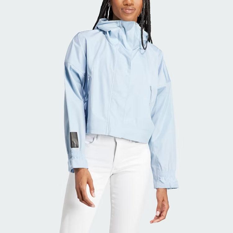Adidas City Escape Full-Zip Hoodie Women Hoodies Light-Blue HZ2875