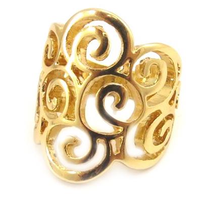 Golden 'Choreography' Designer Ring